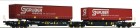 67407 Roco Articulated intermodal car Wascosa loaded with 2 interchangable containers Gruber